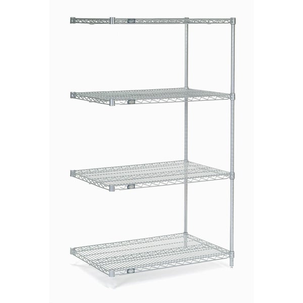 Nexel Wire Shelving Add-On, Poly-Z-Brite, 30W x 14D x 86H A14308Z - main